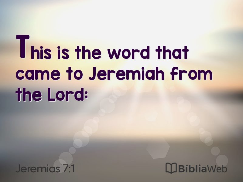 Jeremias 7:1 em imagem para compartilhar