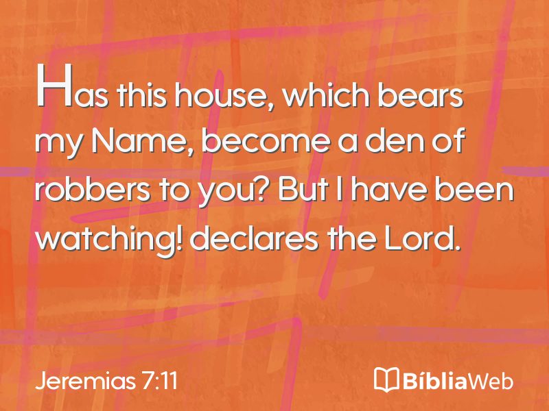 Jeremias 7:11 em imagem para compartilhar