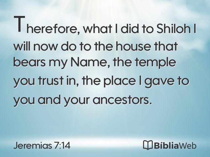 Jeremias 7:14 em imagem para compartilhar