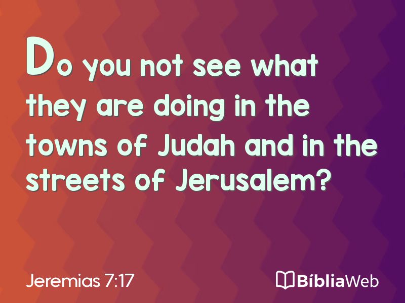 Jeremias 7:17 em imagem para compartilhar