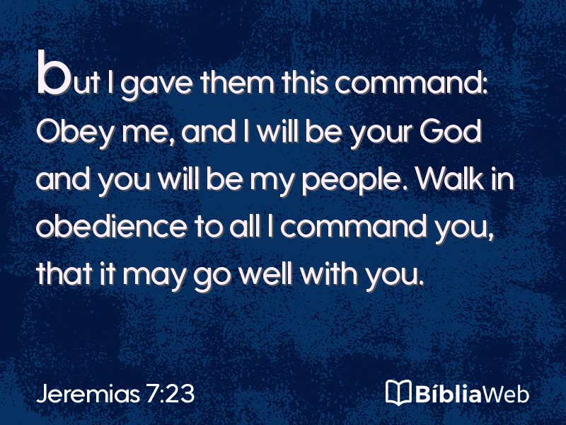 Jeremias 7:23 em imagem para compartilhar