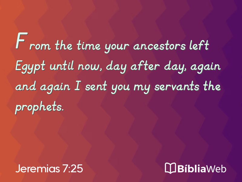 Jeremias 7:25 em imagem para compartilhar
