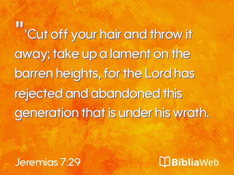 Jeremias 7:29 em imagem para compartilhar