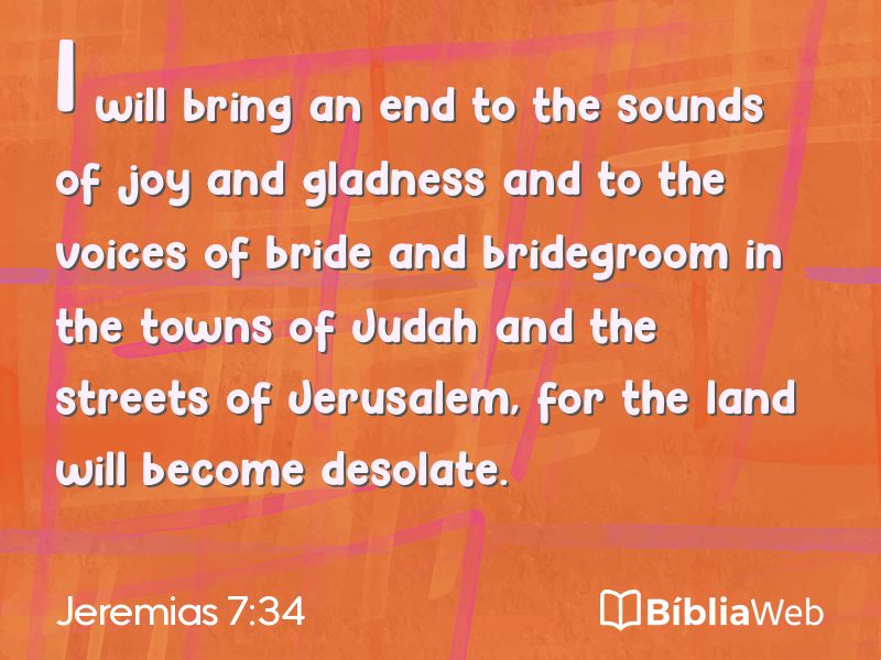 Jeremias 7:34 em imagem para compartilhar