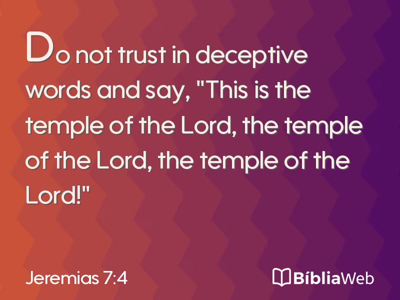 Jeremias 7:4 em imagem para compartilhar