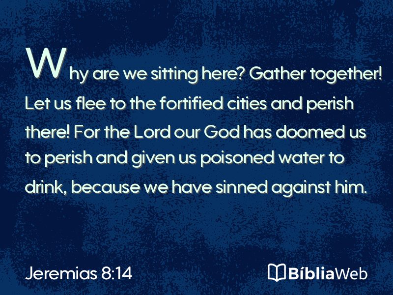 Jeremias 8:14 em imagem para compartilhar