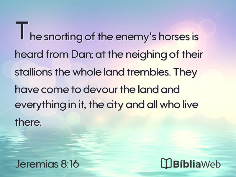 Jeremias 8:16 em imagem para compartilhar