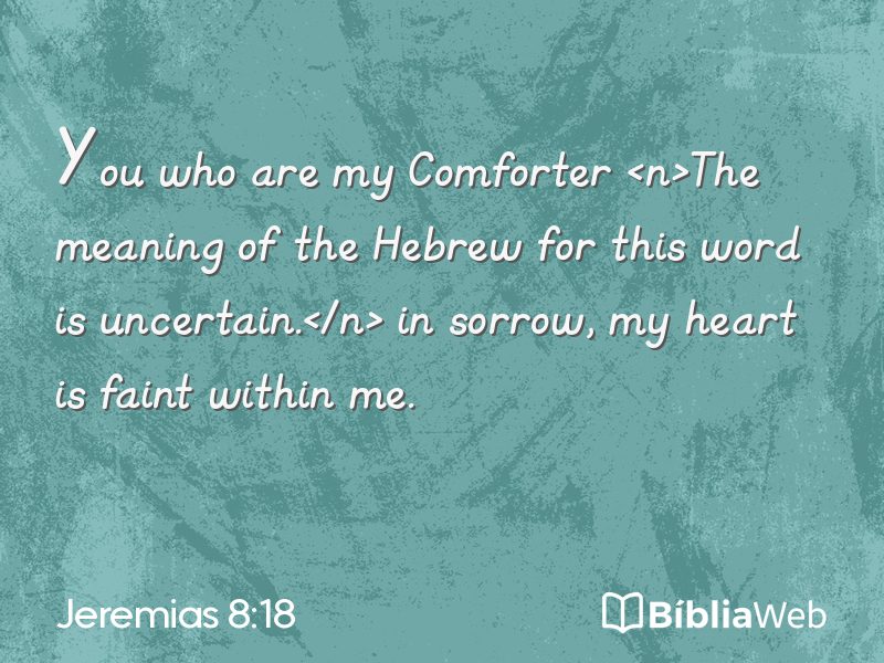 Jeremias 8:18 em imagem para compartilhar