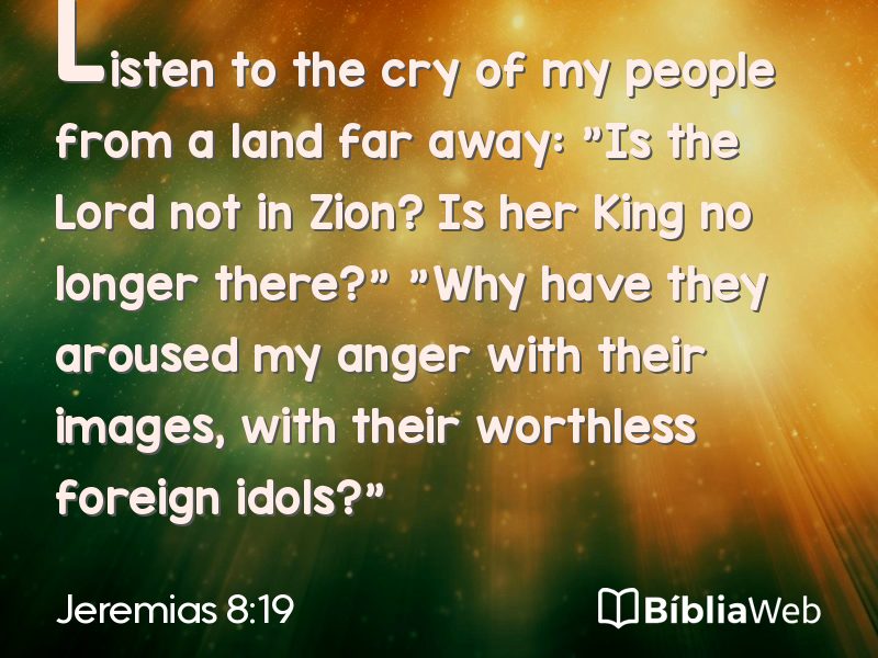 Jeremias 8:19 em imagem para compartilhar