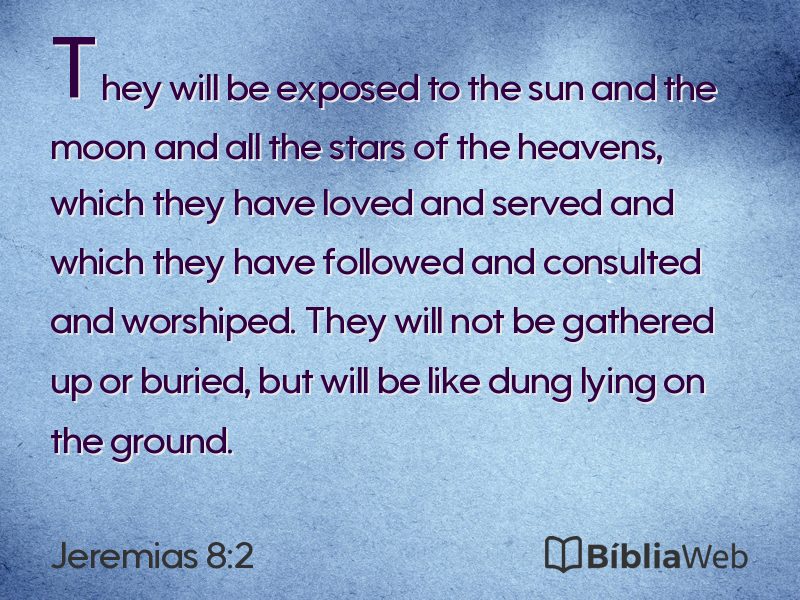 Jeremias 8:2 em imagem para compartilhar