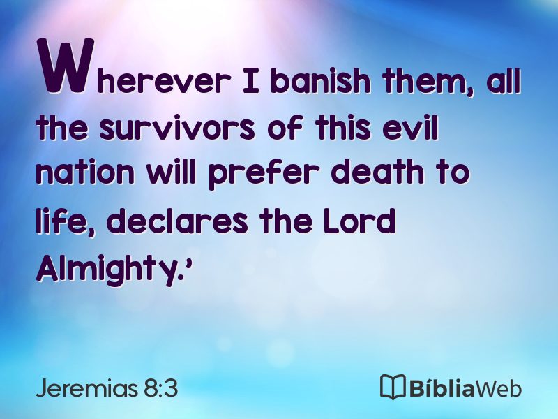 Jeremias 8:3 em imagem para compartilhar