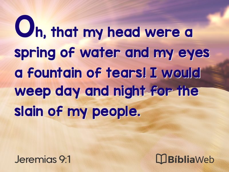 Jeremias 9:1 em imagem para compartilhar