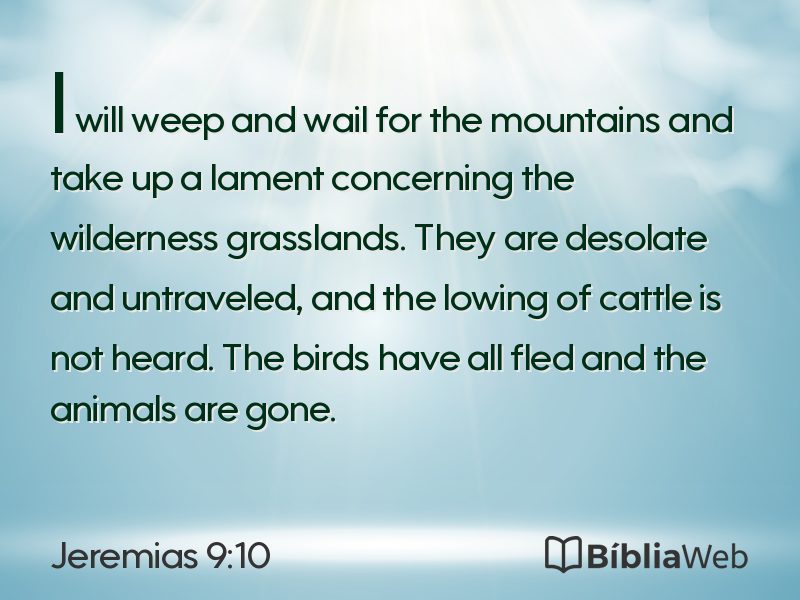 Jeremias 9:10 em imagem para compartilhar