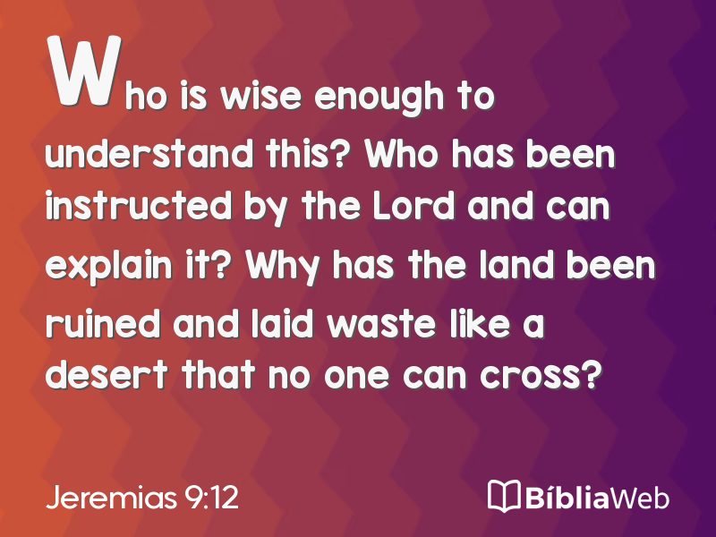 Jeremias 9:12 em imagem para compartilhar