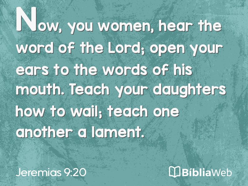 Jeremias 9:20 em imagem para compartilhar