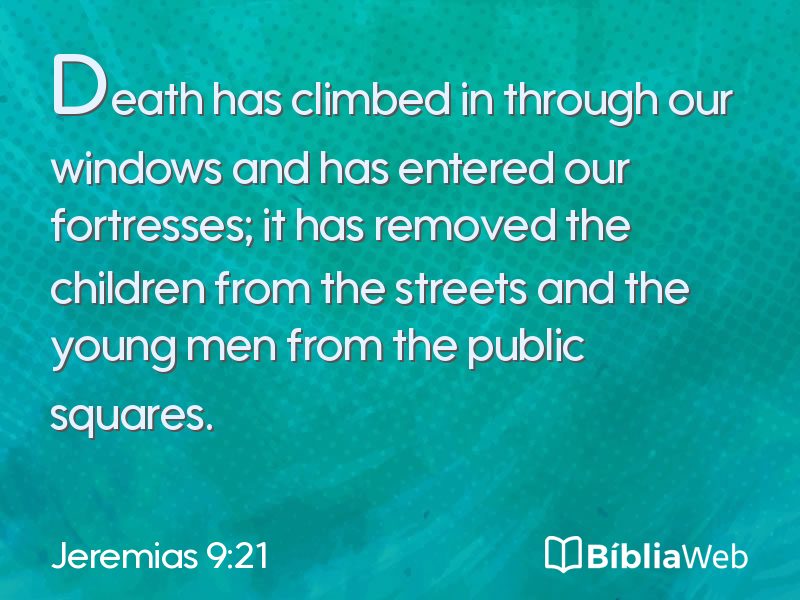 Jeremias 9:21 em imagem para compartilhar