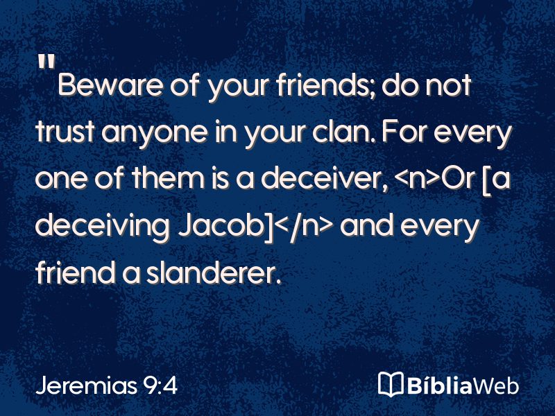 Jeremias 9:4 em imagem para compartilhar