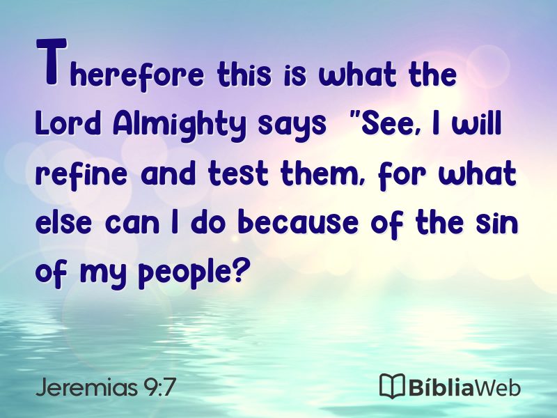 Jeremias 9:7 em imagem para compartilhar