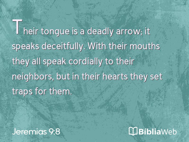 Jeremias 9:8 em imagem para compartilhar