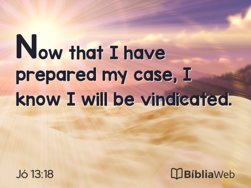 Jó 13:18 em imagem para compartilhar