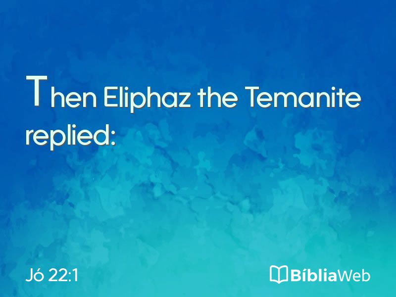 Jó 22:1 em imagem para compartilhar