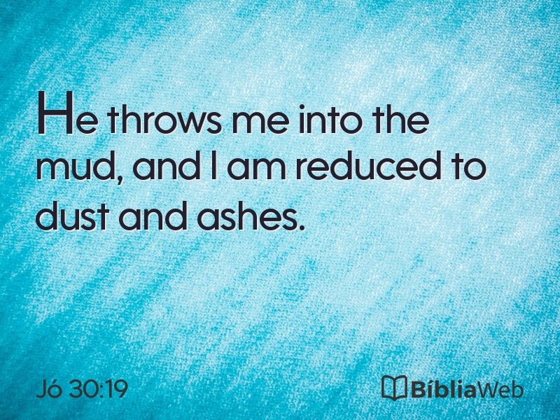 Jó 30:19 em imagem para compartilhar