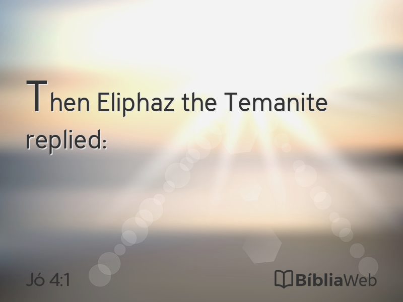 Jó 4:1 em imagem para compartilhar