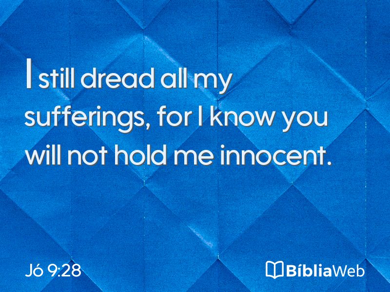 Jó 9:28 em imagem para compartilhar