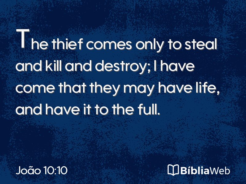 João 10:10 em imagem para compartilhar