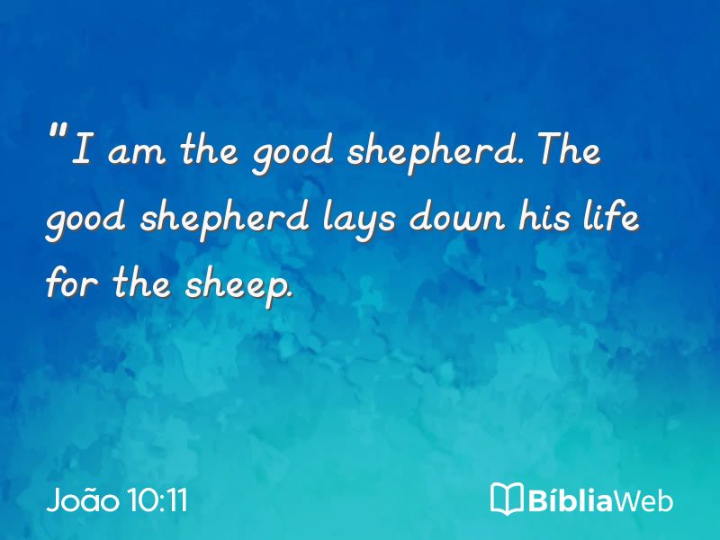 João 10:11 em imagem para compartilhar