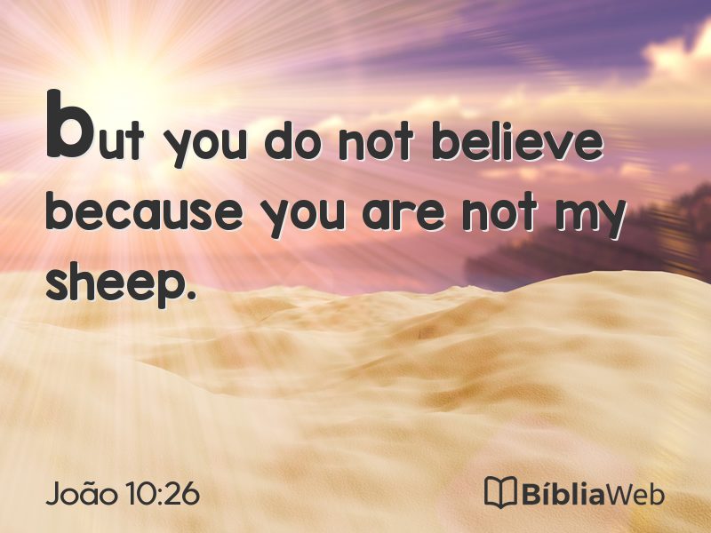 João 10:26 em imagem para compartilhar