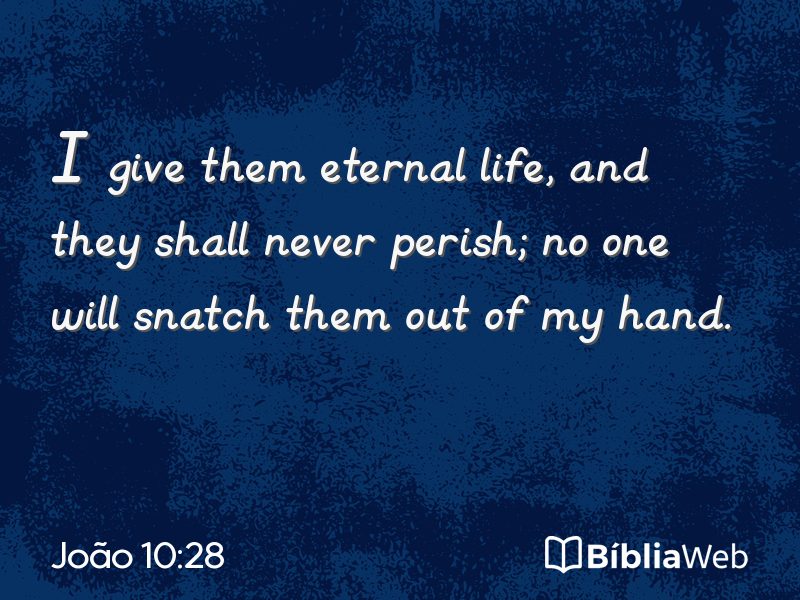 João 10:28 em imagem para compartilhar