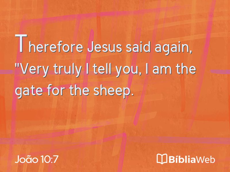 João 10:7 em imagem para compartilhar