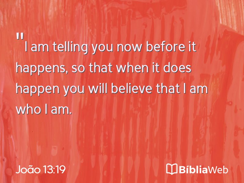 João 13:19 em imagem para compartilhar