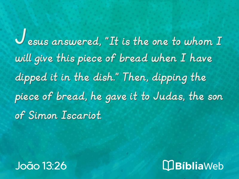 João 13:26 em imagem para compartilhar