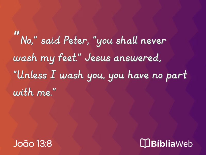 João 13:8 em imagem para compartilhar