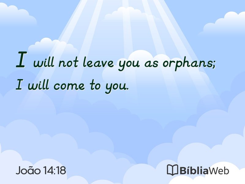 João 14:18 em imagem para compartilhar