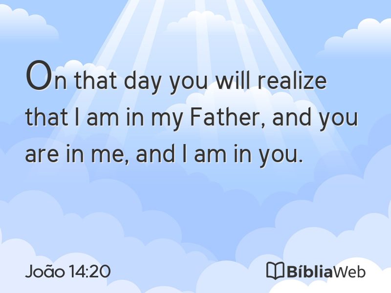 João 14:20 em imagem para compartilhar