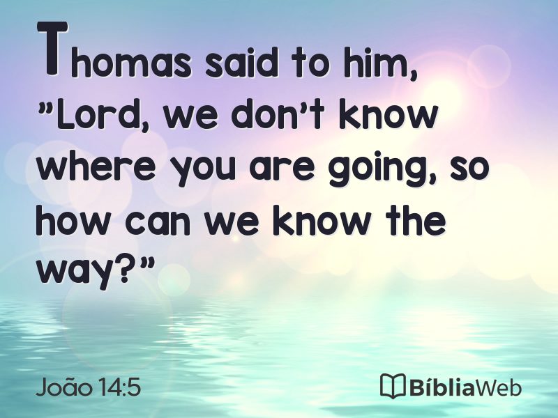 João 14:5 em imagem para compartilhar