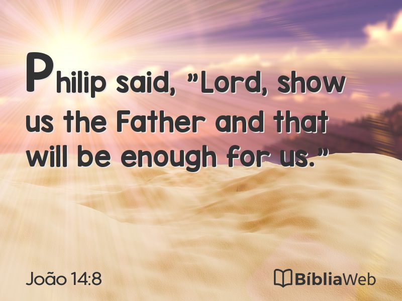 João 14:8 em imagem para compartilhar