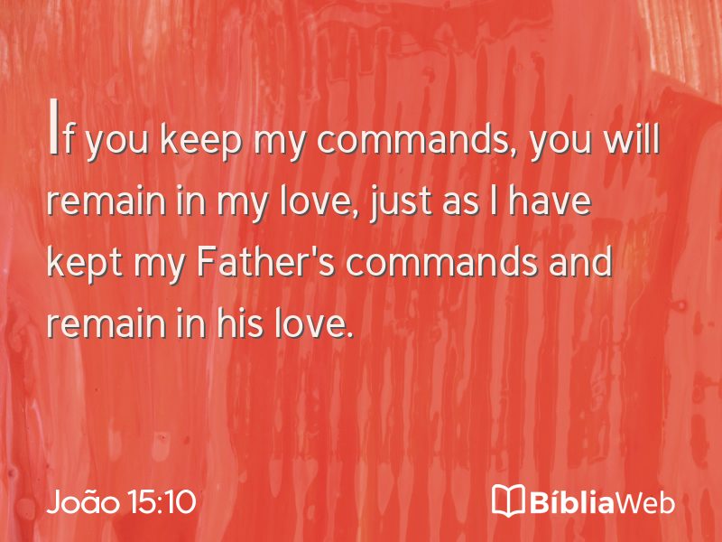 João 15:10 em imagem para compartilhar