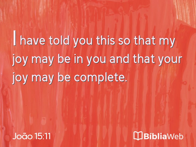 João 15:11 em imagem para compartilhar