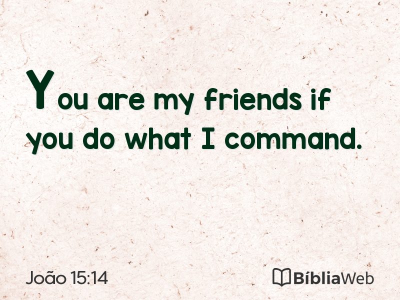 João 15:14 em imagem para compartilhar