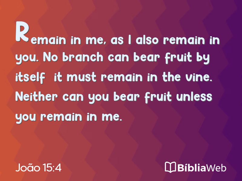 João 15:4 em imagem para compartilhar