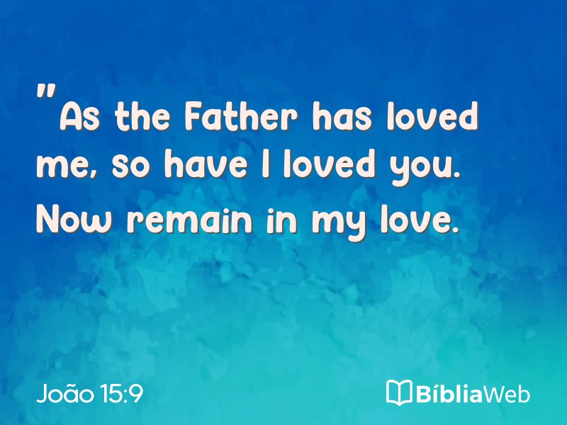 João 15:9 em imagem para compartilhar