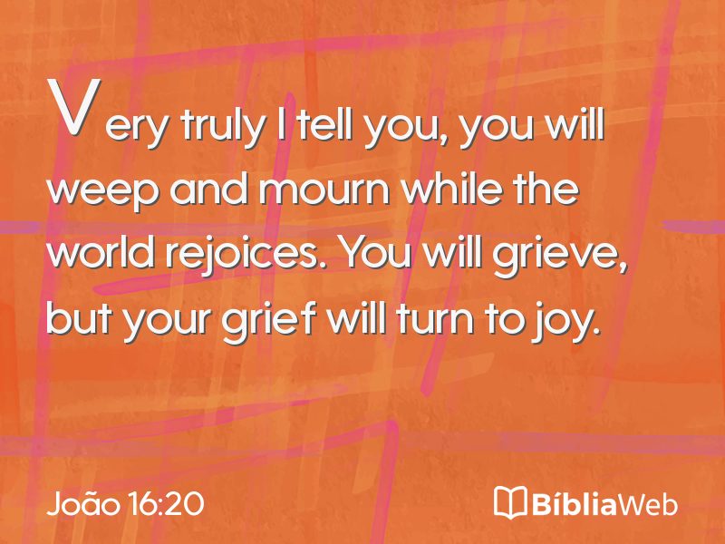 João 16:20 em imagem para compartilhar