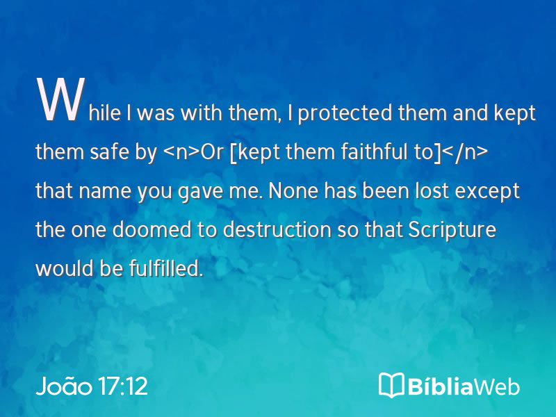 João 17:12 em imagem para compartilhar