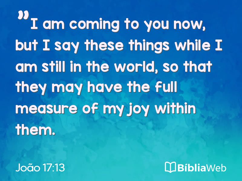 João 17:13 em imagem para compartilhar