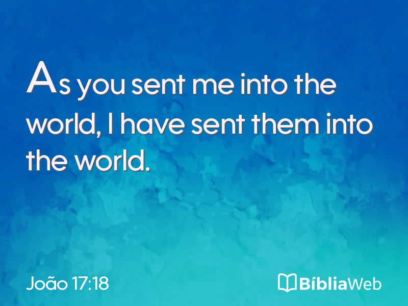 João 17:18 em imagem para compartilhar