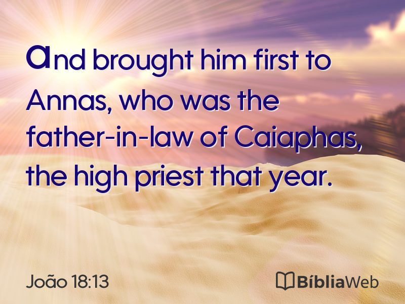 João 18:13 em imagem para compartilhar
